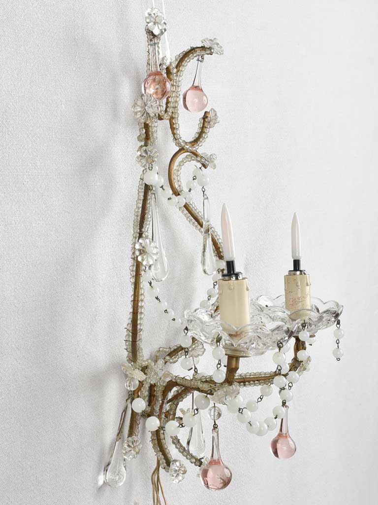 Pair of Italian Murano wall appliques, 1940s 16½"