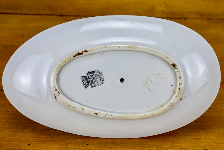 Two antique French faience sauce boats