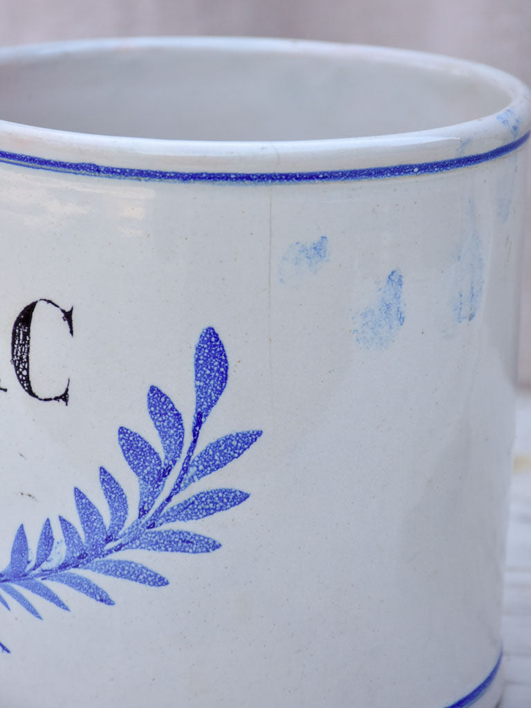 Early 20th Century French ceramic Tabac container