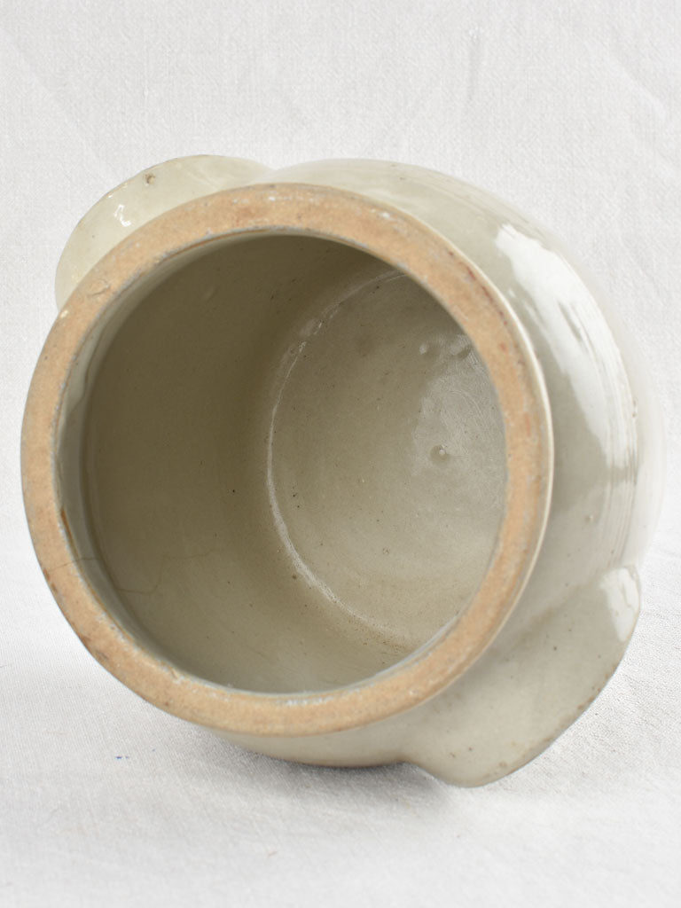 Small stoneware crock pot - beige 8"