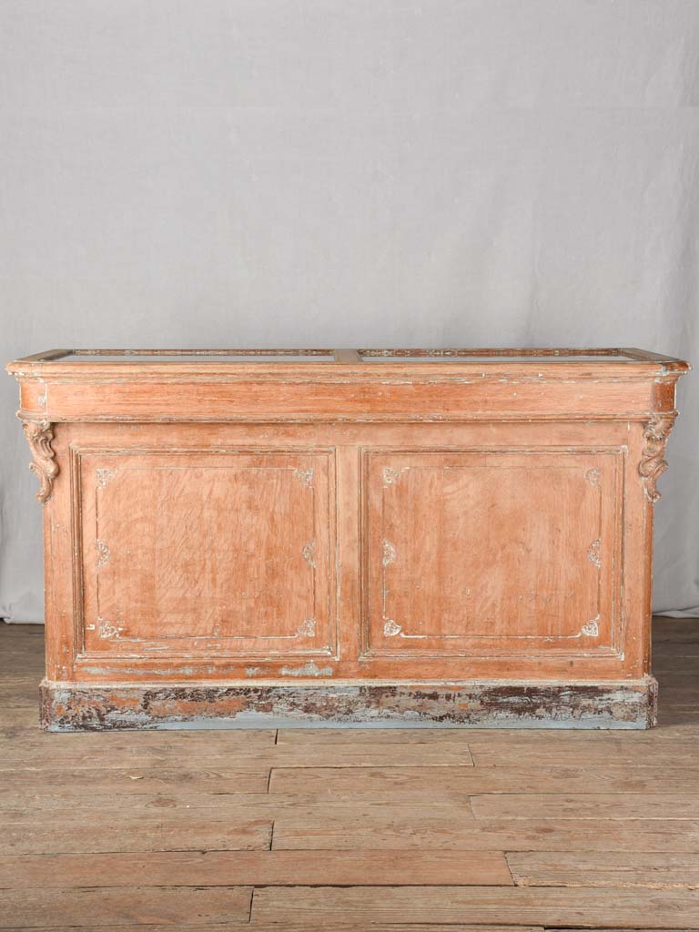 Late 19th century shop counter from a haberdashery boutique 59"