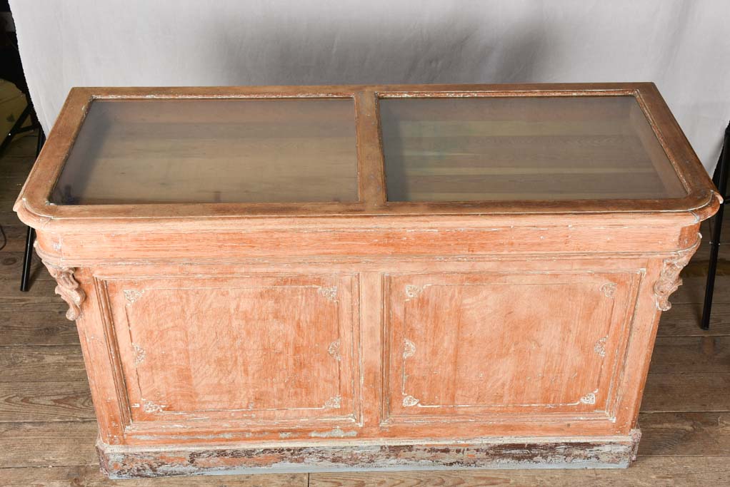 Late 19th century shop counter from a haberdashery boutique 59"