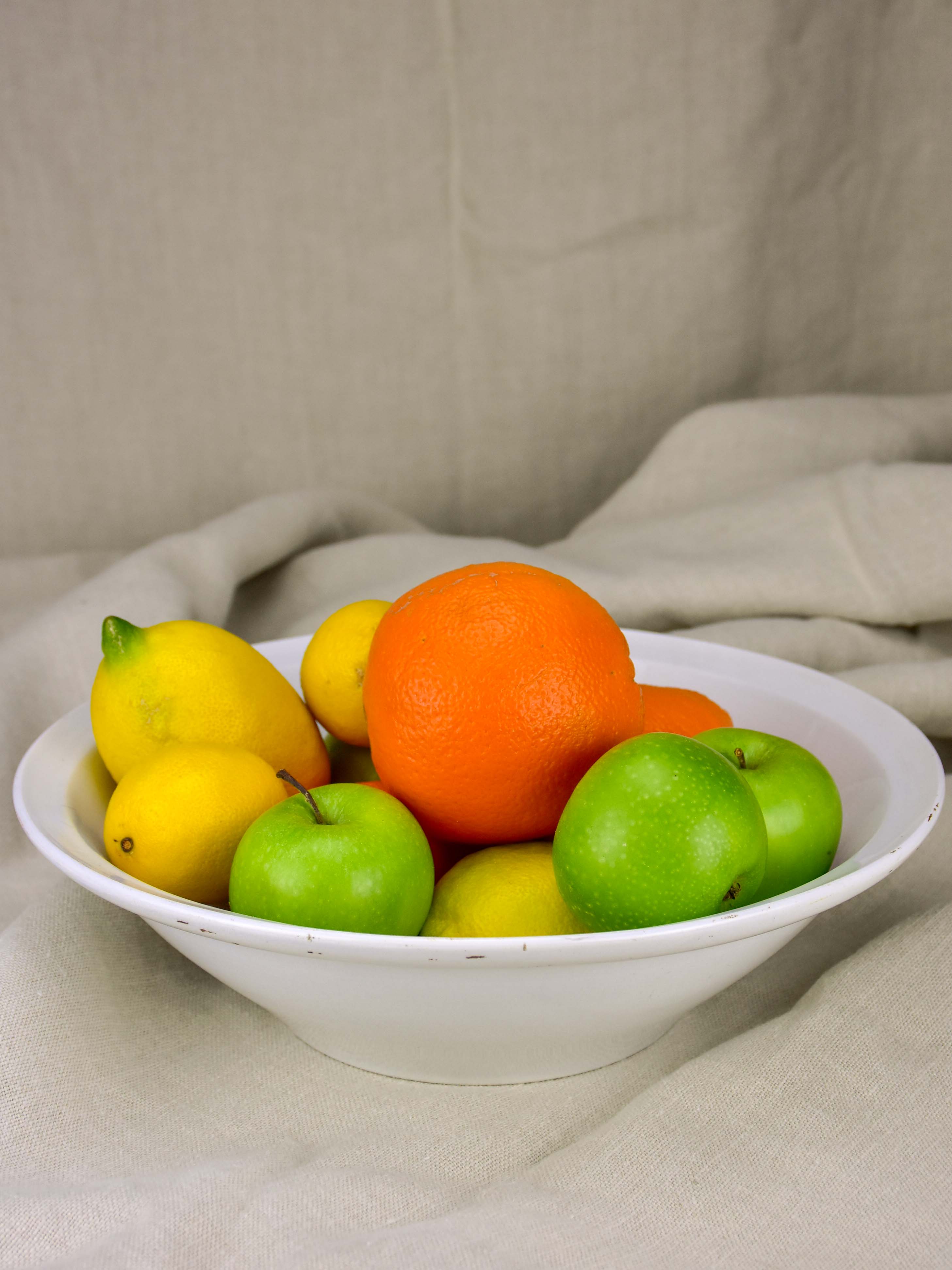 Antique French Sarreguemine ironstone bowl