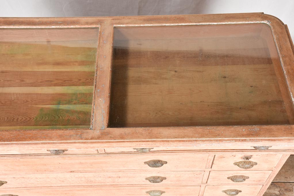 Late 19th century shop counter from a haberdashery boutique 59"