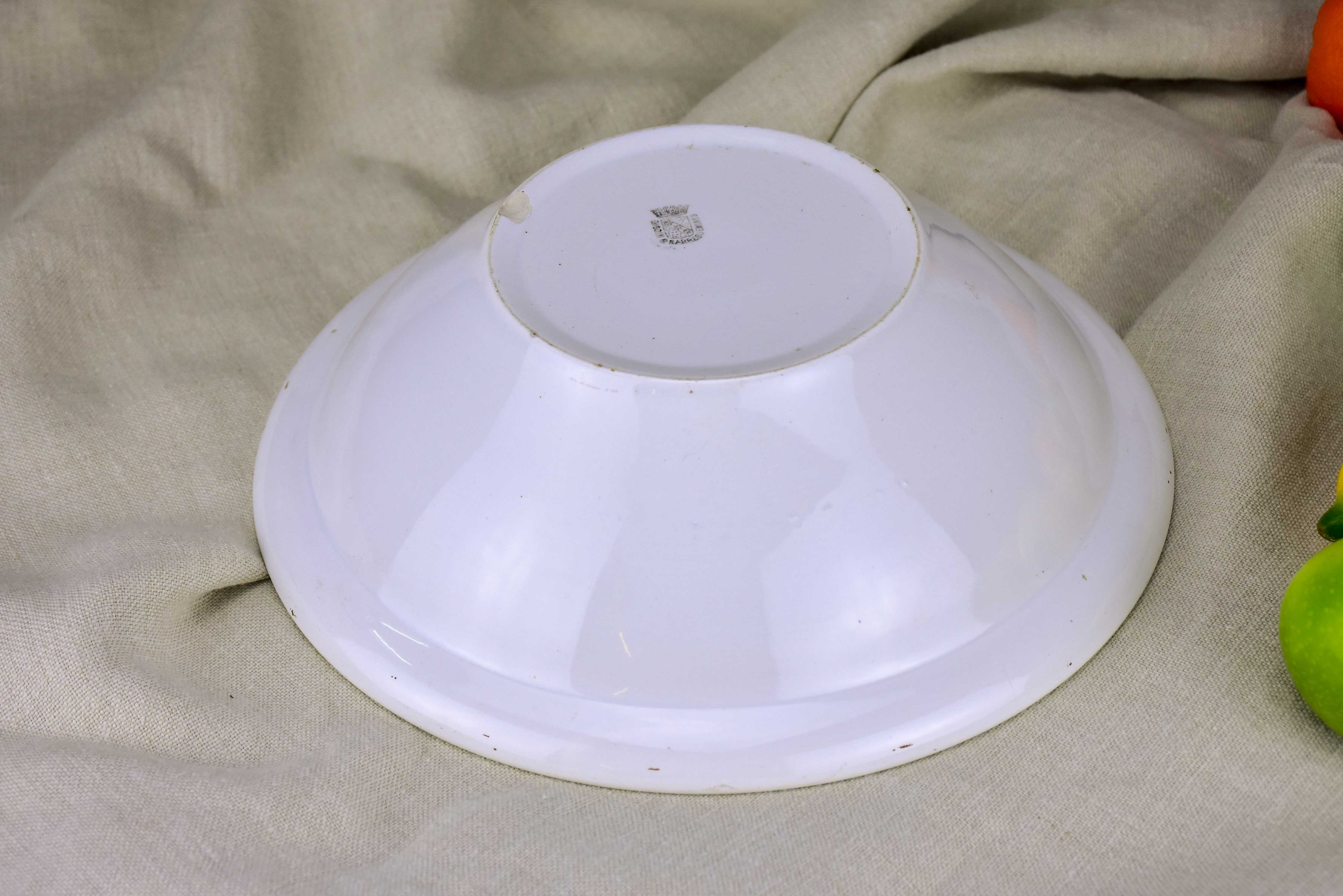 Antique French Sarreguemine ironstone bowl