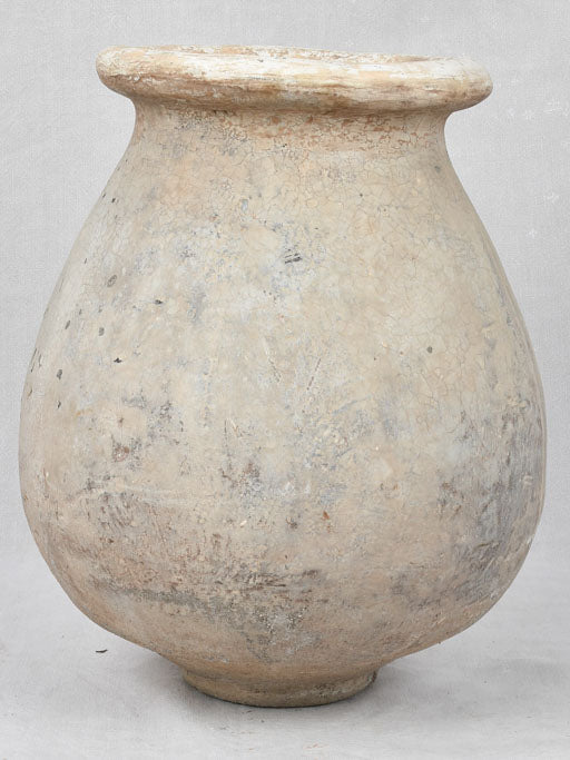 Weighty beige matte olive jar