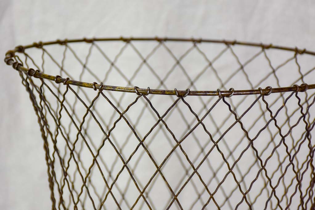 Mid century iron waste paper basket and in-tray