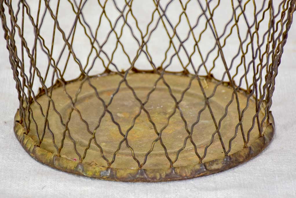 Mid century iron waste paper basket and in-tray