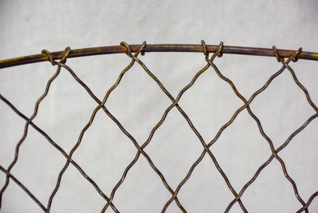 Mid century iron waste paper basket and in-tray