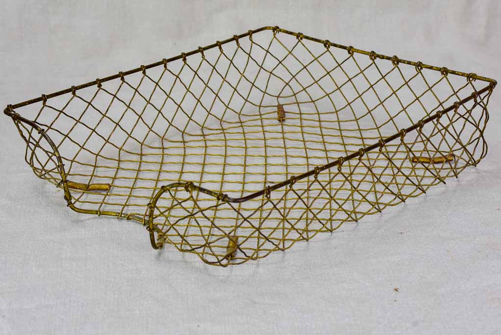 Mid century iron waste paper basket and in-tray