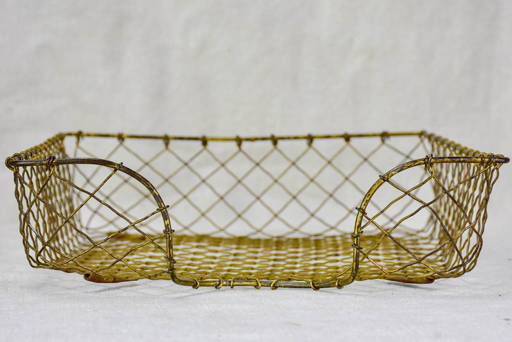 Mid century iron waste paper basket and in-tray