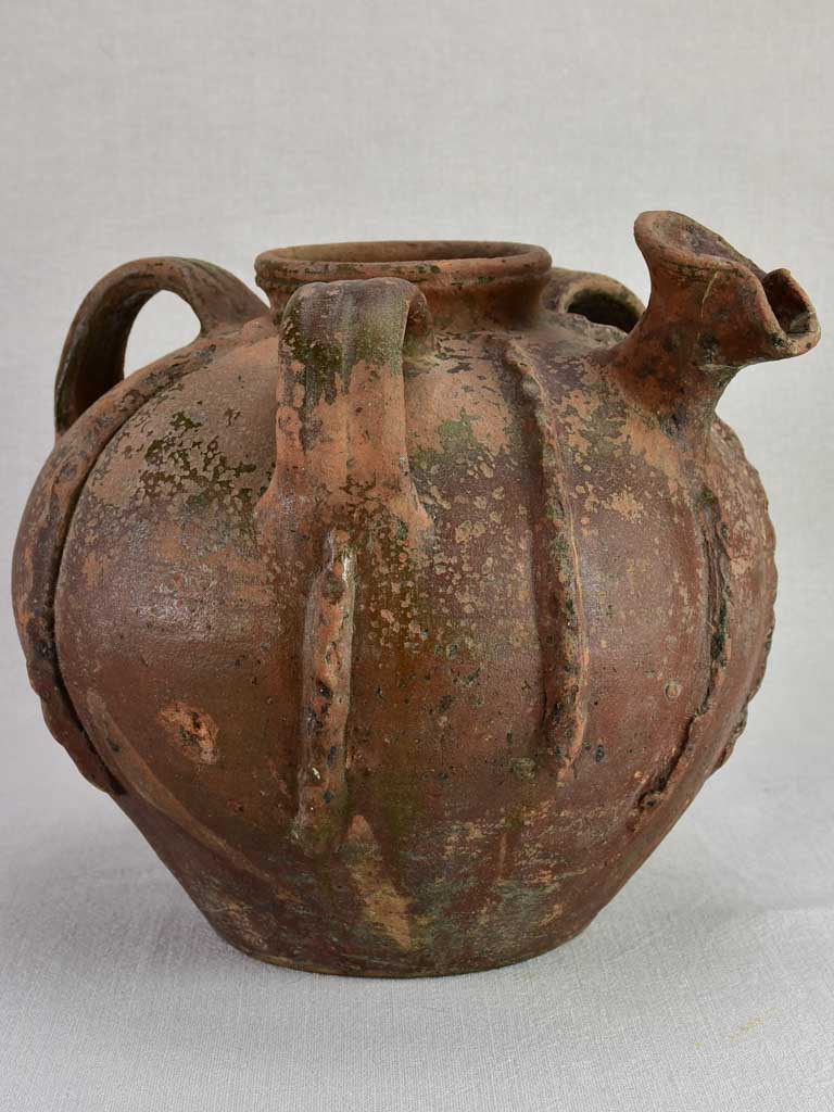 Large walnut oil pitcher from the early twentieth century 11½"