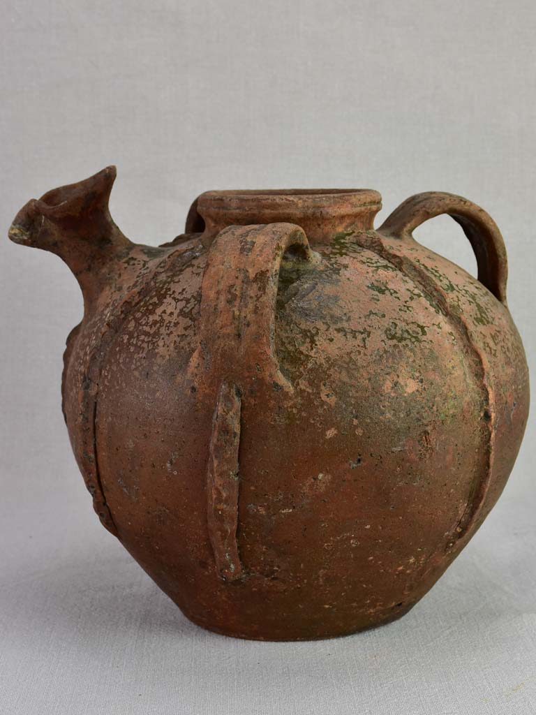 Large walnut oil pitcher from the early twentieth century 11½"