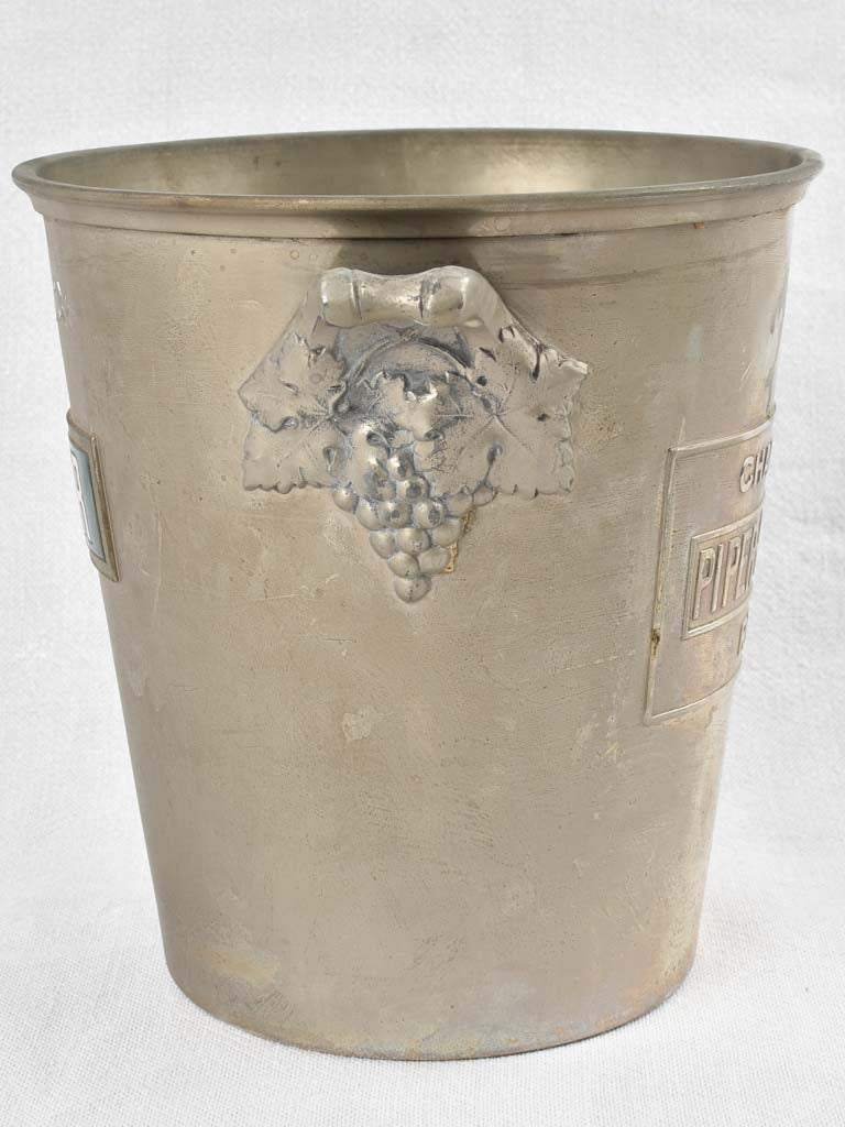 1930's Champagne bucket - Piper Heidsieck 8¼"