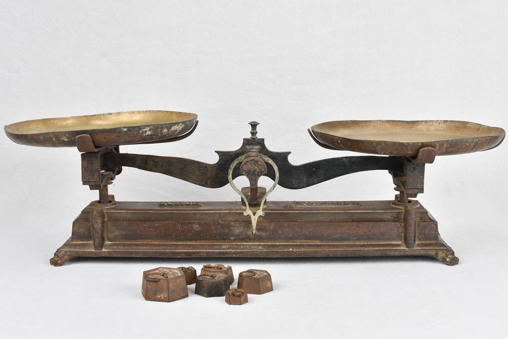 Classic French hexagonal weight scales