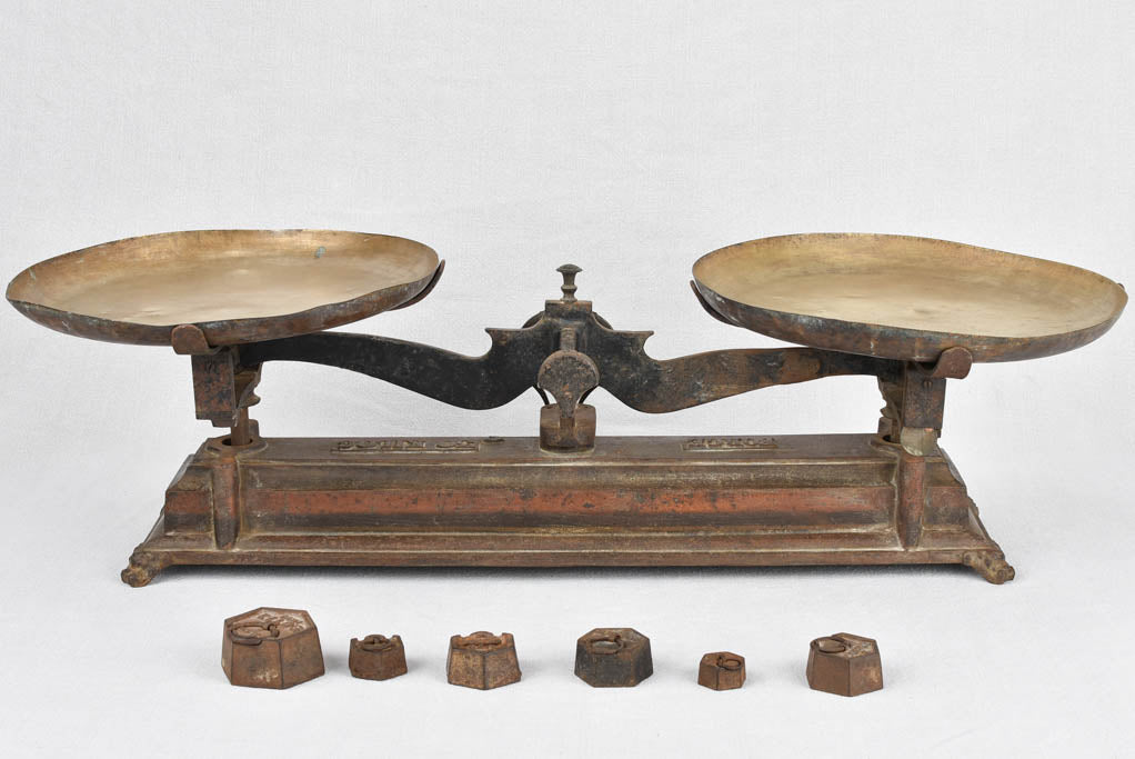 Stunning antique French brass scales