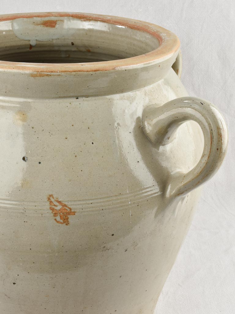 Large Stoneware Pot with lid (4 Handles) 22"