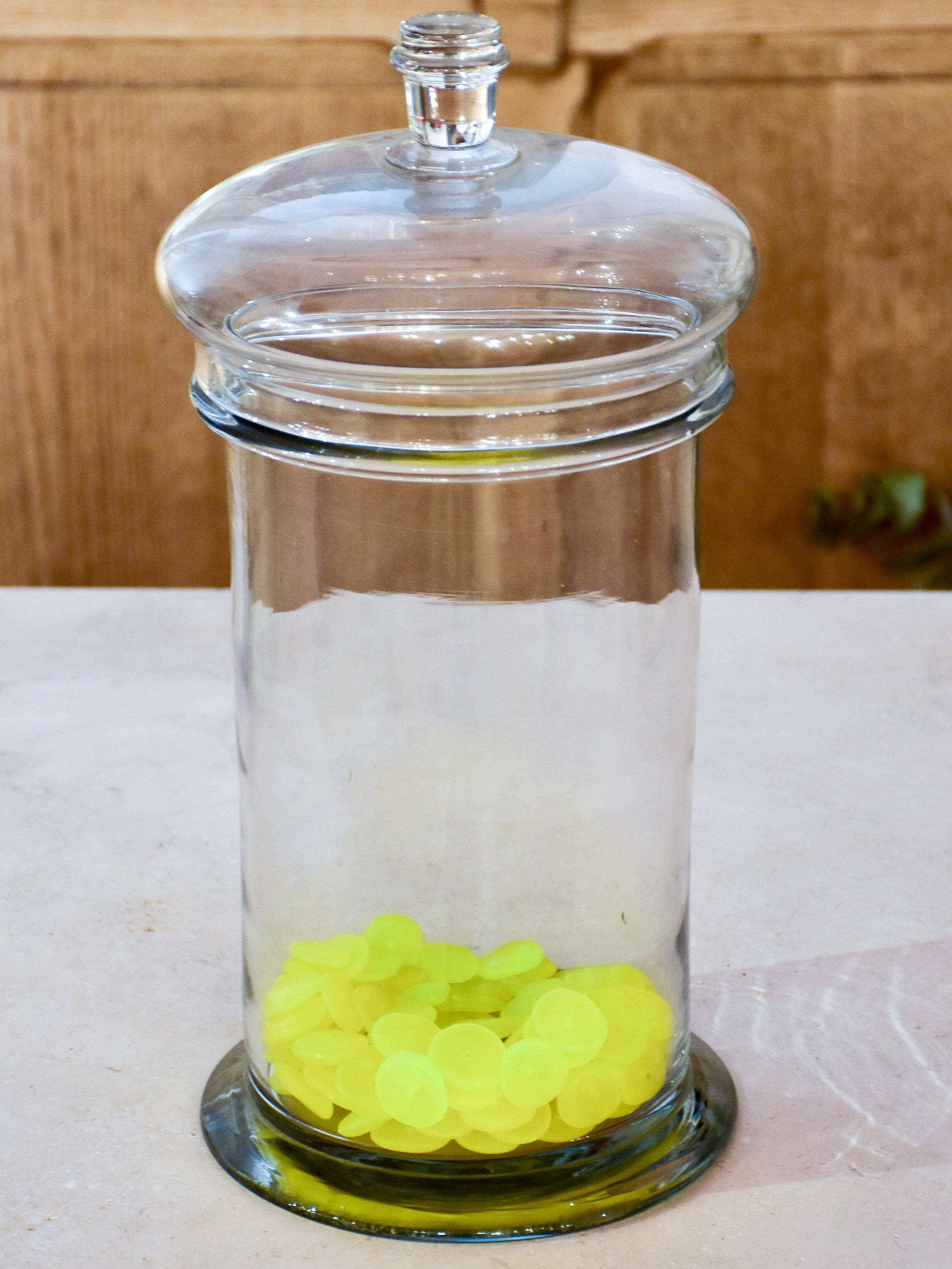 Large antique French apothecary jar - glass