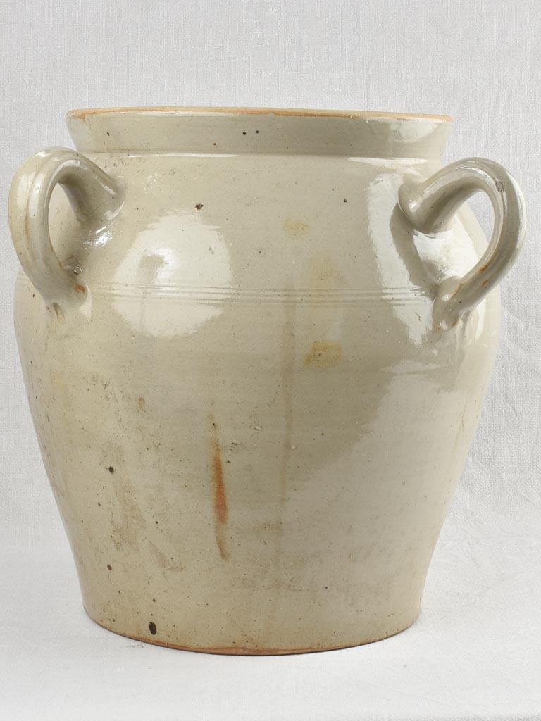 Large Stoneware Pot with lid (4 Handles) 22"