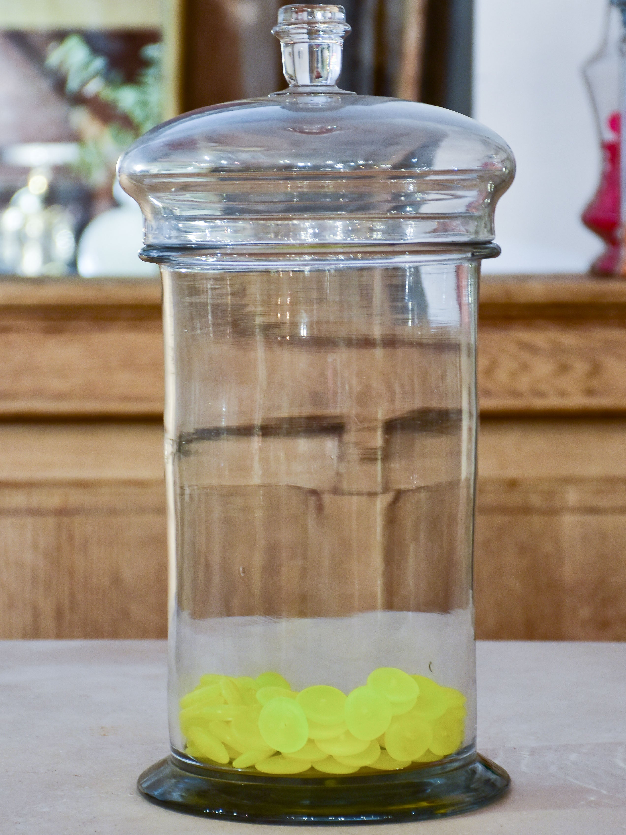 Large antique French apothecary jar - glass