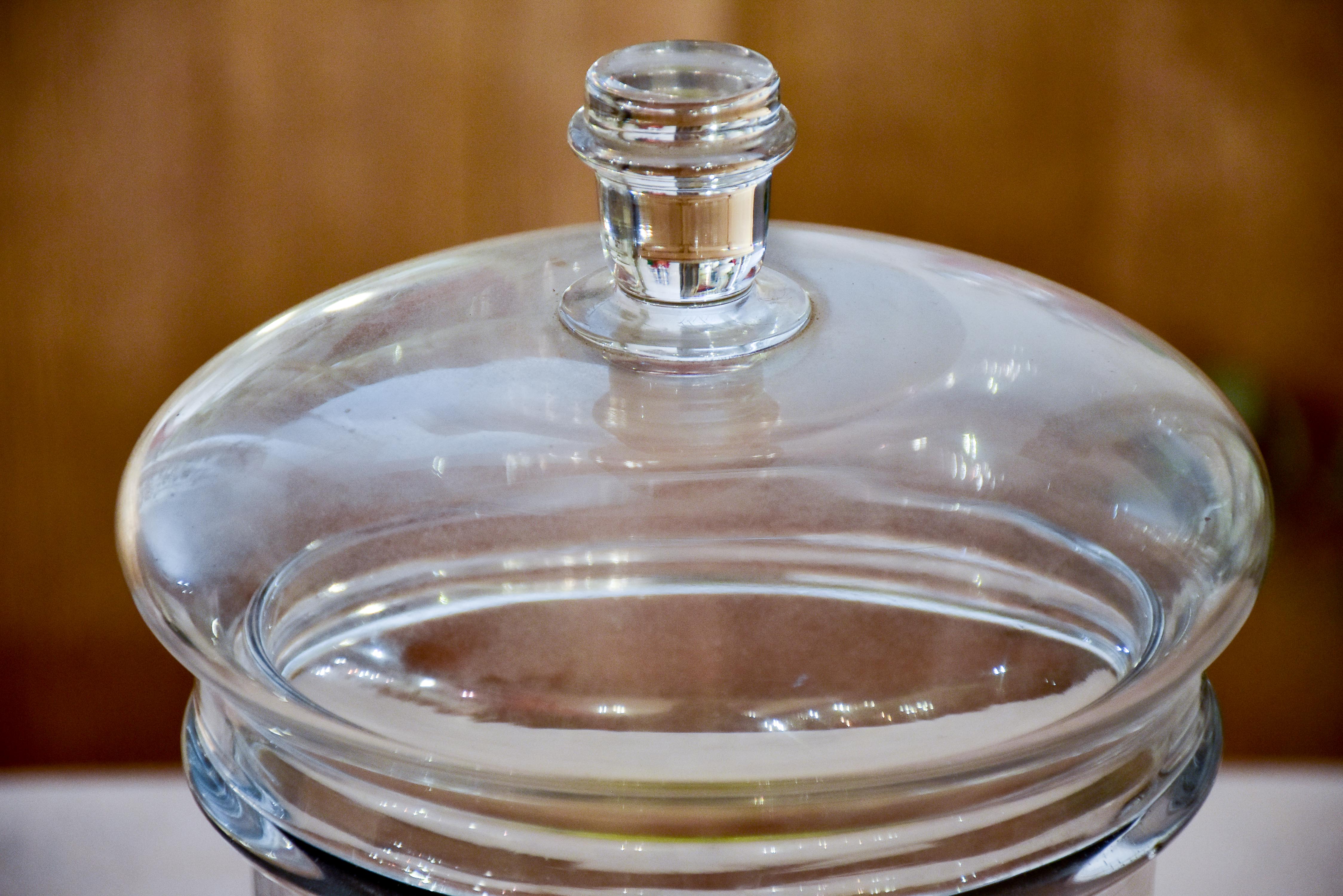 Large antique French apothecary jar - glass