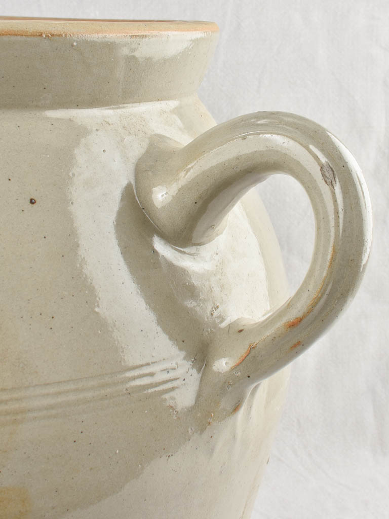 Large Stoneware Pot with lid (4 Handles) 22"