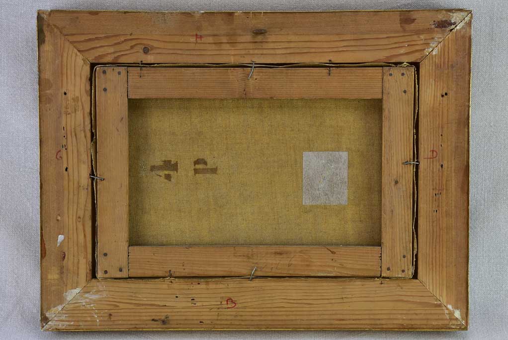 19th Century French painting of Avignon and the Palais des Papes 17¼" x 13"