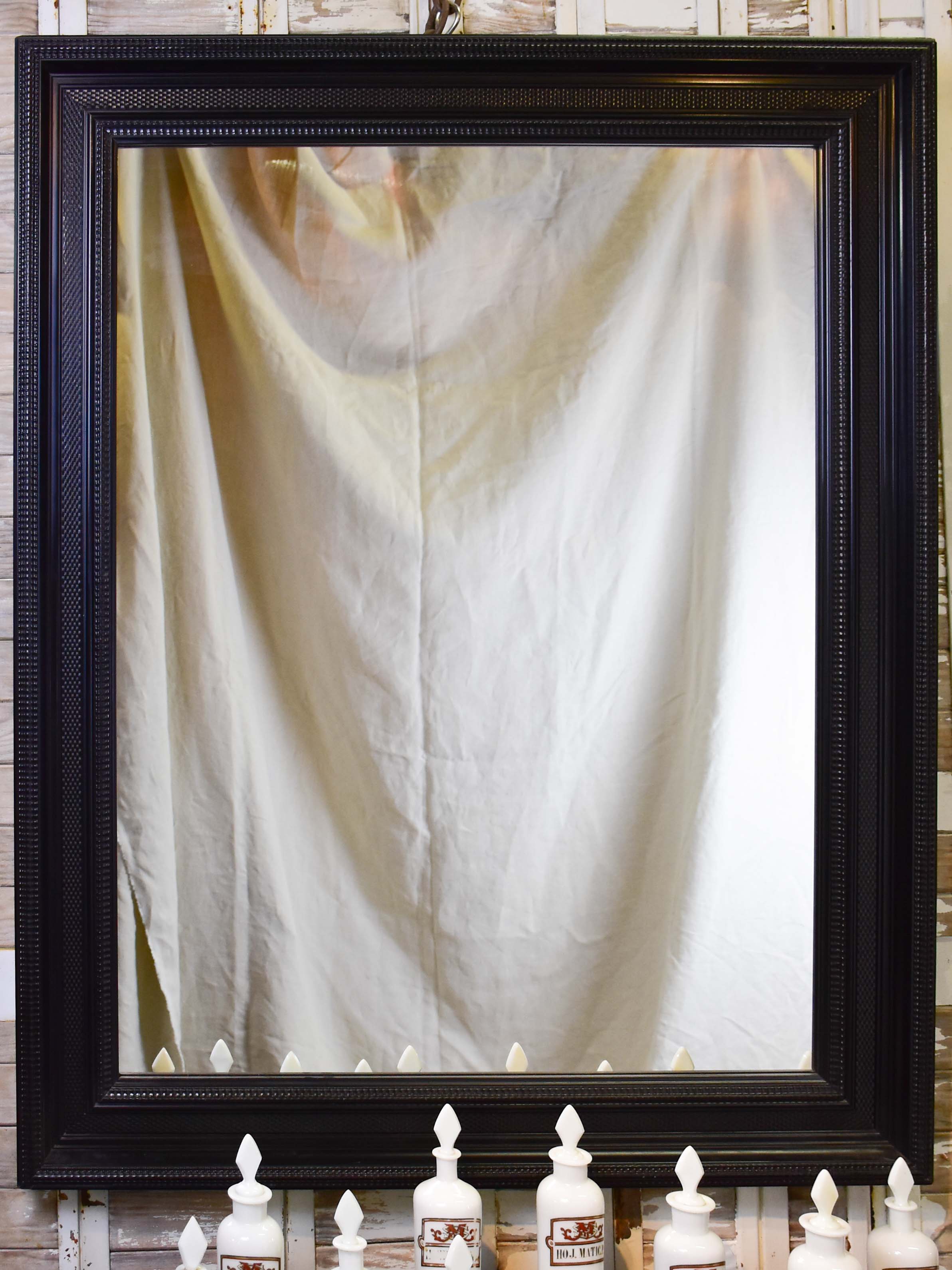 Mid-century French mirror from a bistro (2 available) 37 ½'' x 47 ¼''