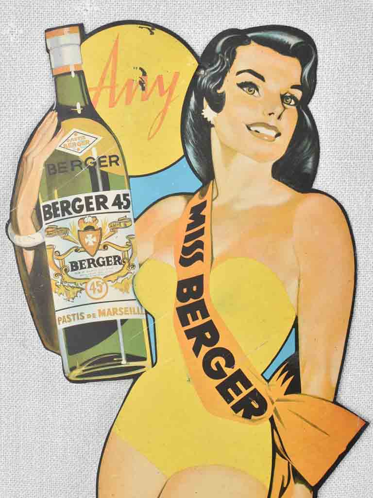 Colorful Berger 45 Pastis Painted Sign