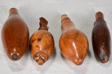 Collectible early 1900s wooden flasks