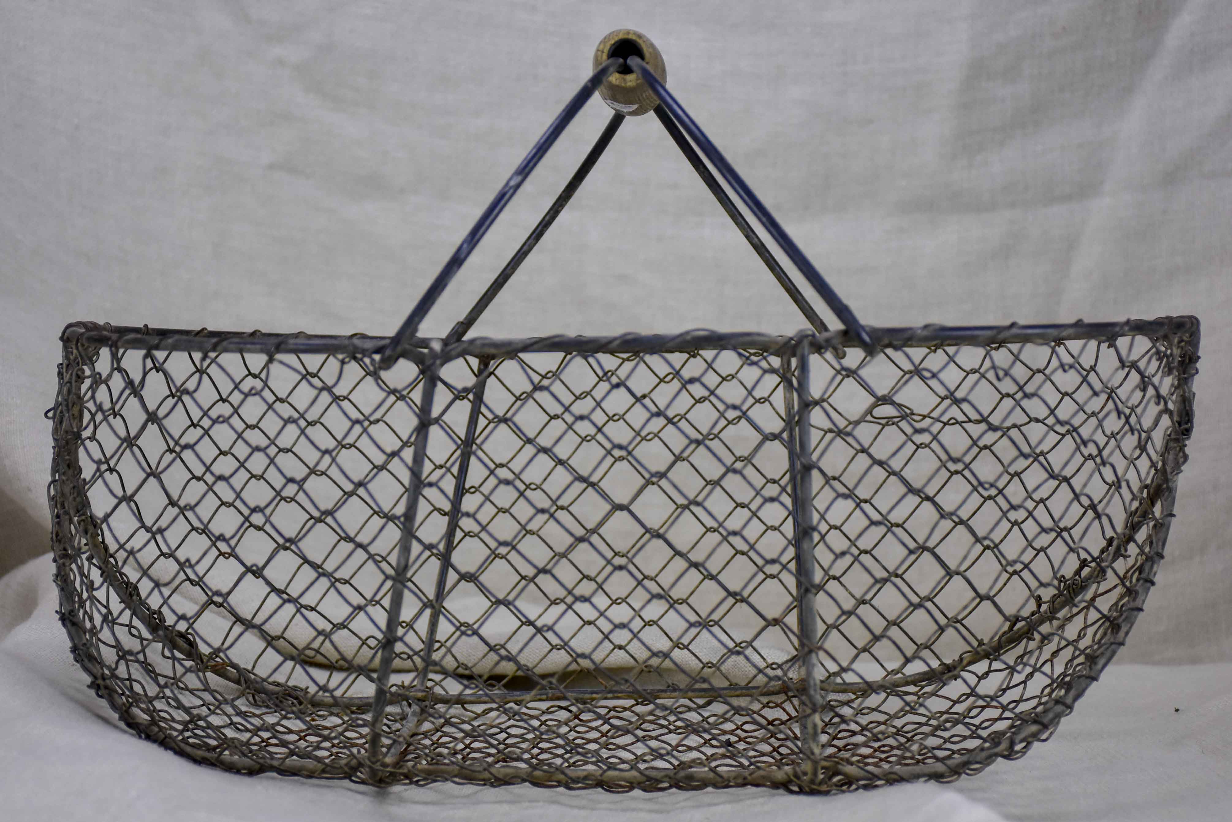 Small antique French wire basket for the harvest