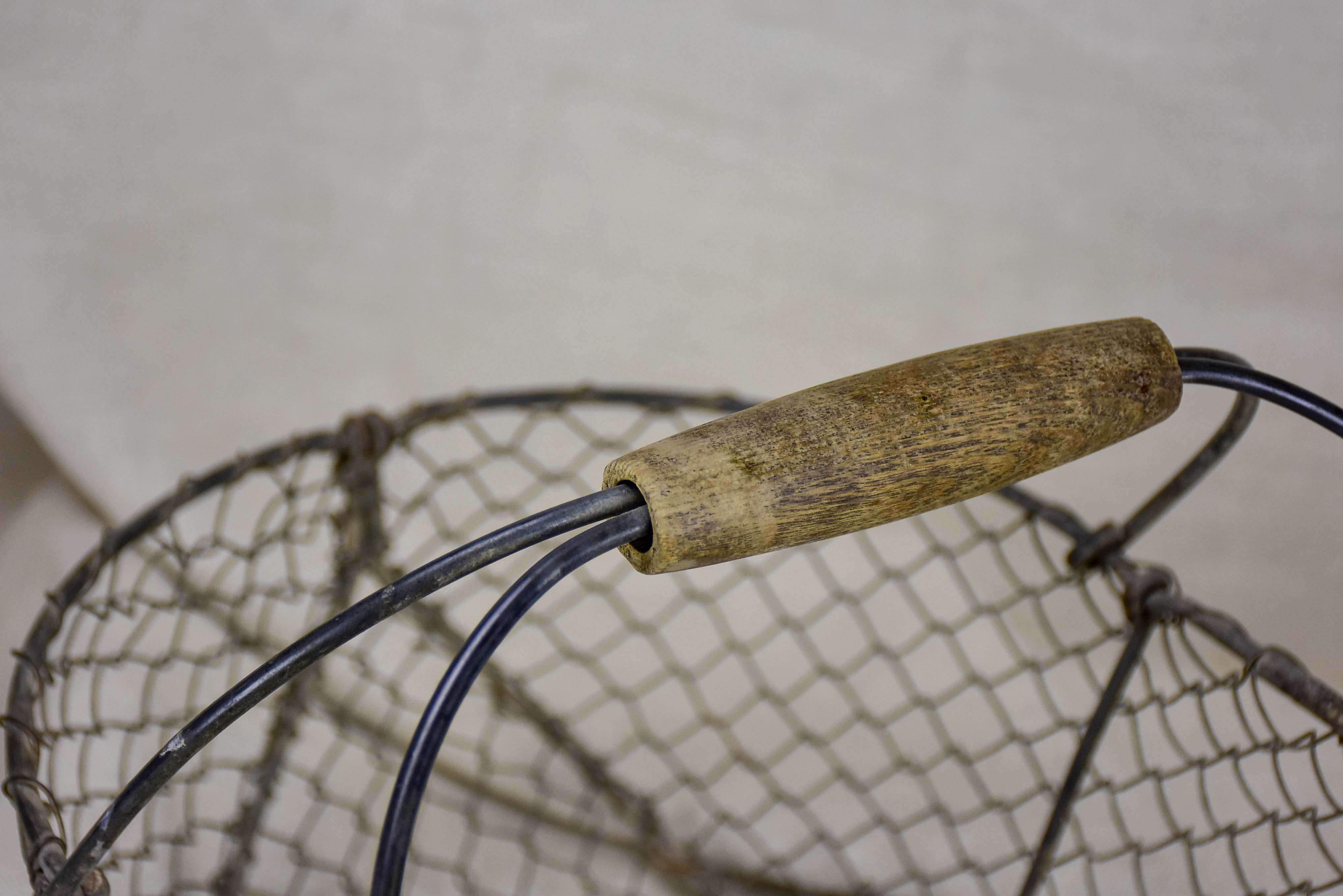 Small antique French wire basket for the harvest
