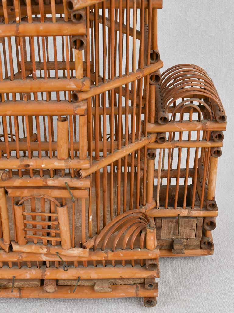 Birdcage, bamboo and rattan 26"
