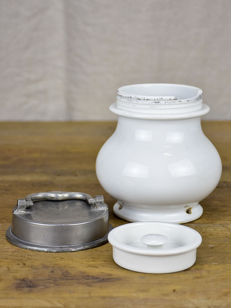 Antique French pot à bouillion - soup carrier