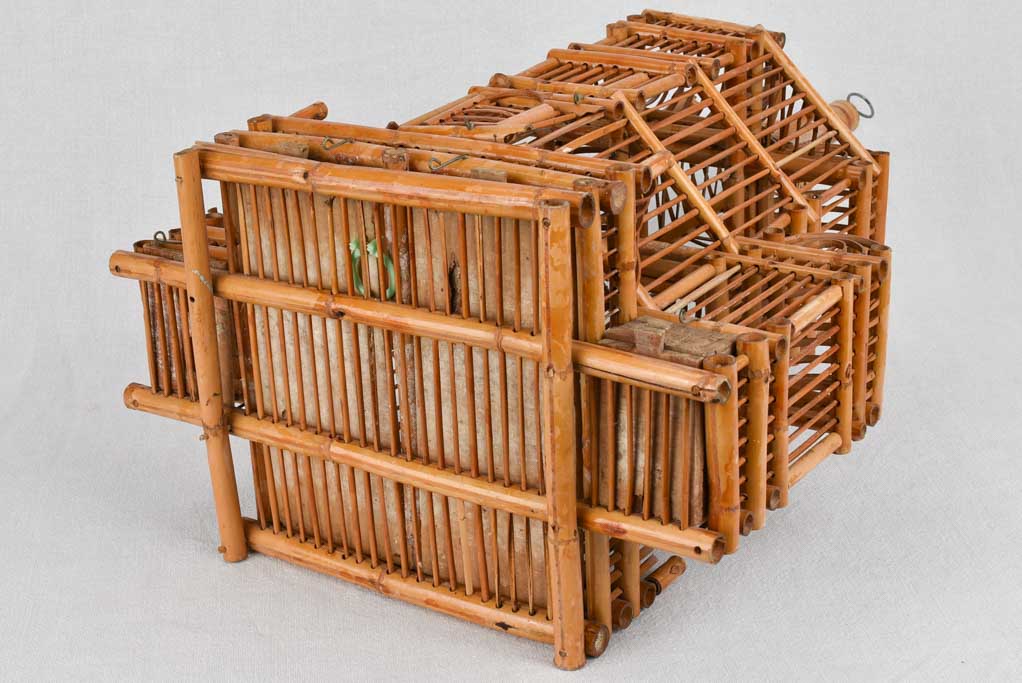 Birdcage, bamboo and rattan 26"