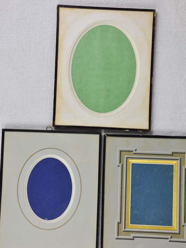 Collection of five antique French photo frames 8¾" x 10¾"