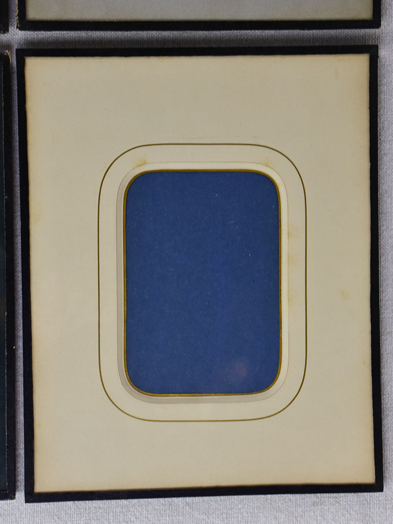 Collection of five antique French photo frames 8¾" x 10¾"
