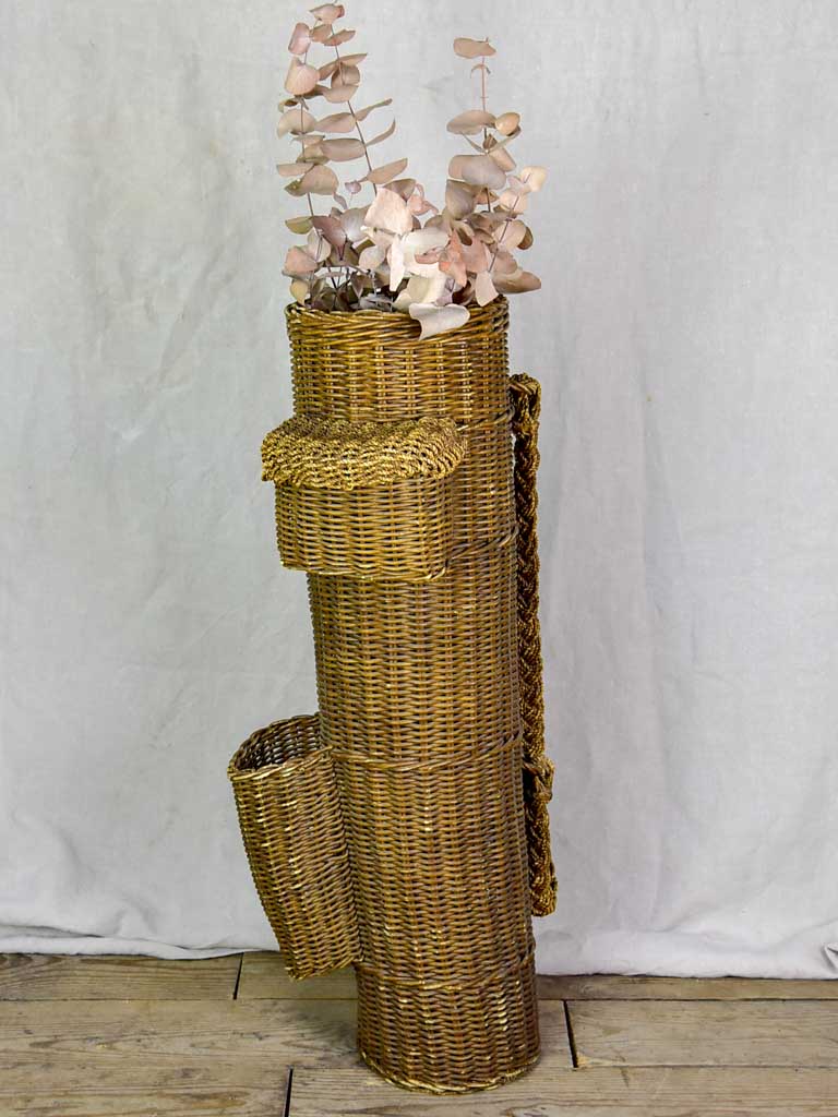 1930's French golf club bag - wicker