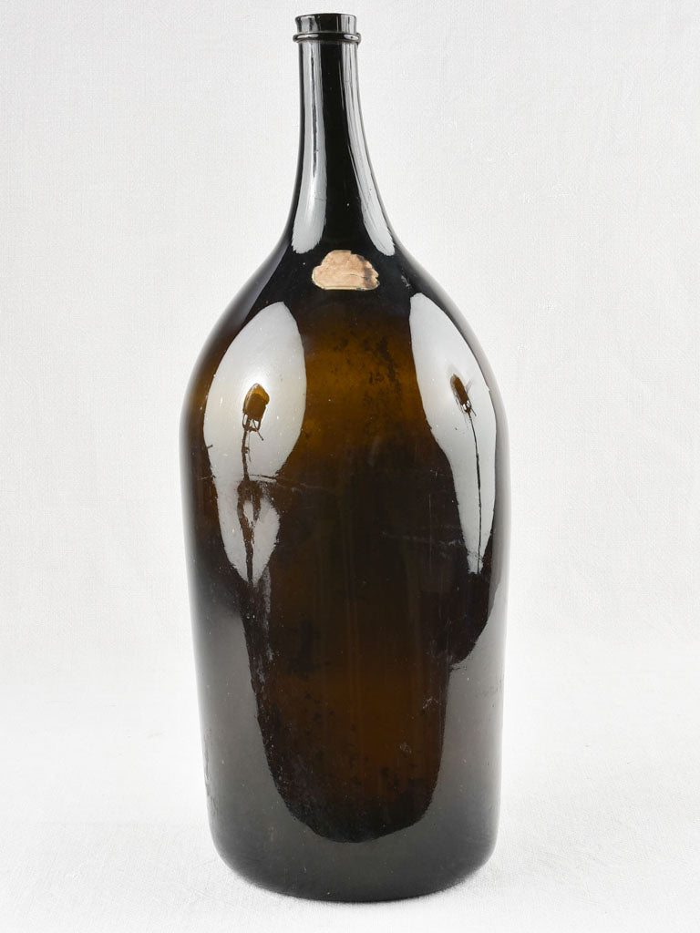 Large Dark Opaque Glass Bottle for vinegar 11/12 - 23¾"