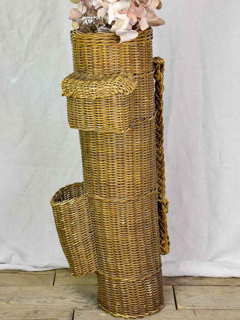 1930's French golf club bag - wicker