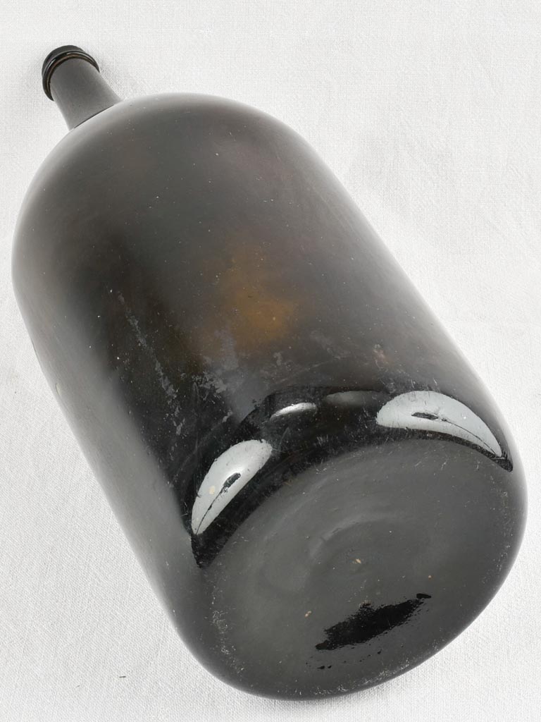 Large Dark Opaque Glass Bottle for vinegar 11/12 - 23¾"