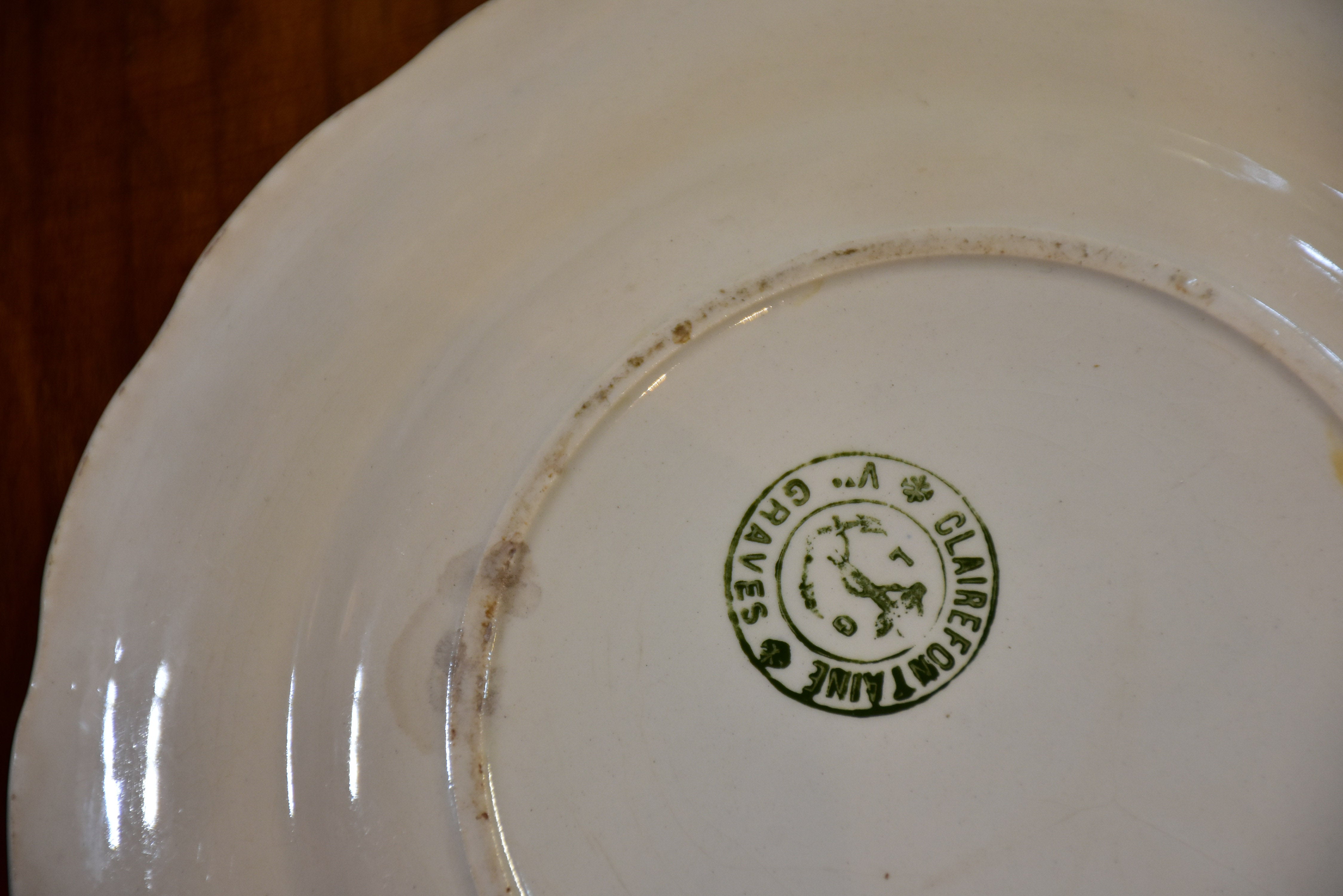 Set of six 19th century French plates