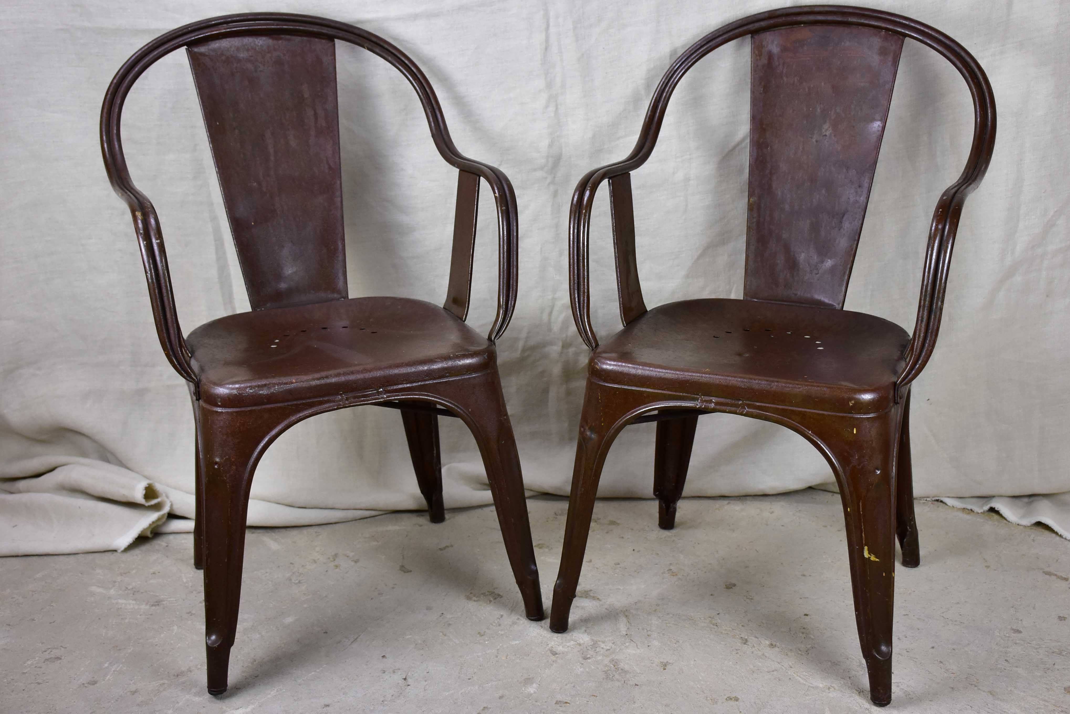 Pair of original Tolix armchairs - 1930's