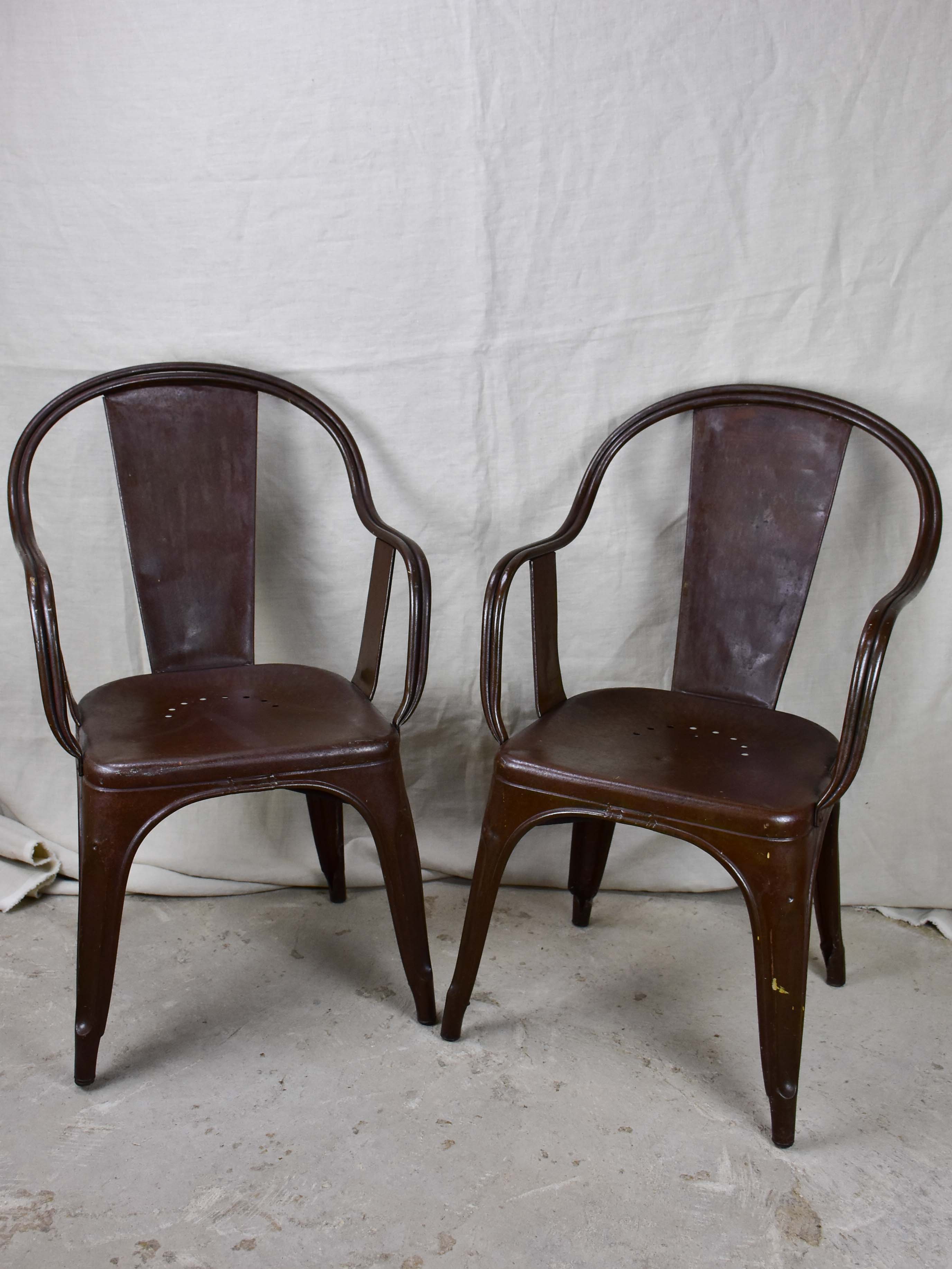 Pair of original Tolix armchairs - 1930's