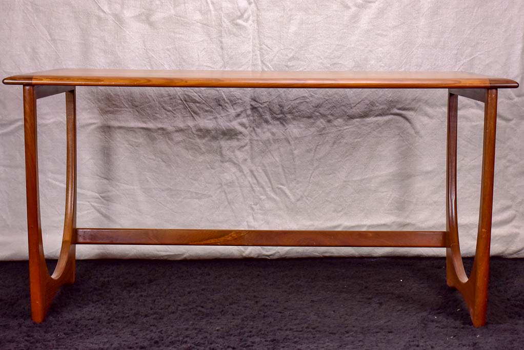 Mid century Scandinavian side table with two nested tables - solid teak