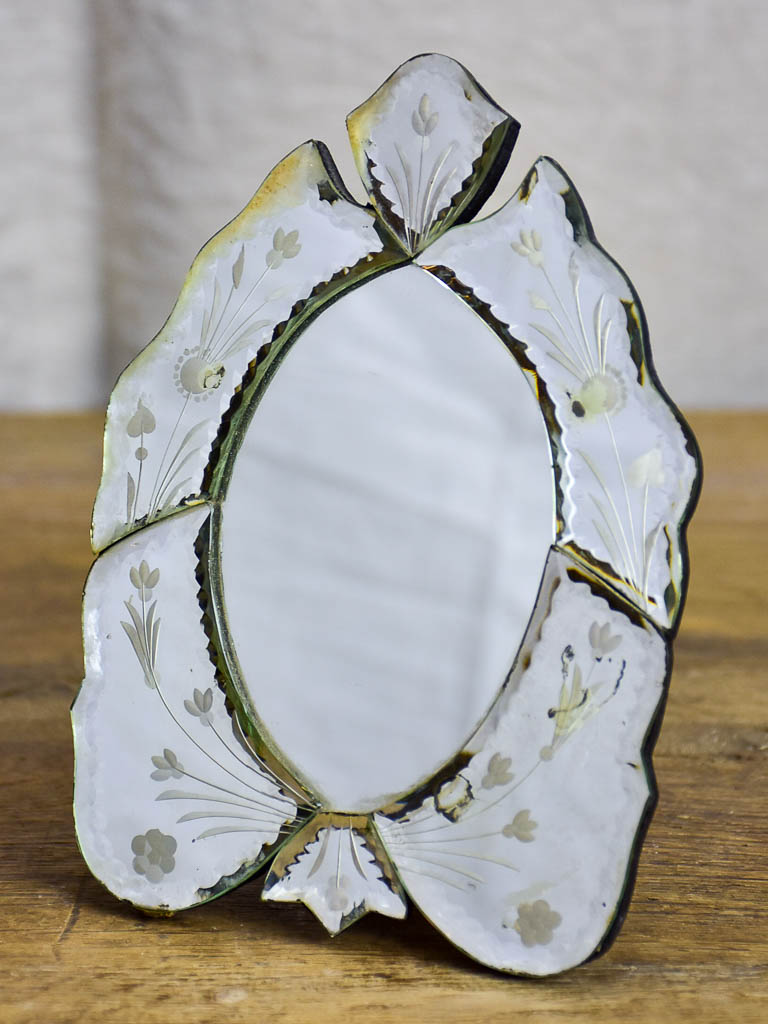 Small antique Venetian style vanity mirror