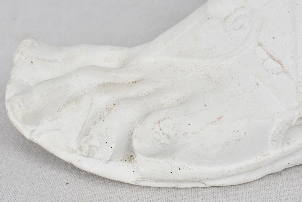 Aged Plaster Foot-in-Sandal Sculpture