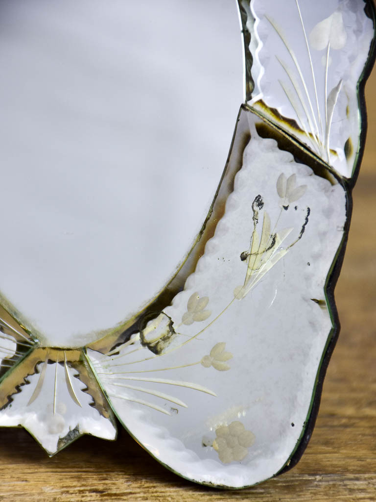 Small antique Venetian style vanity mirror