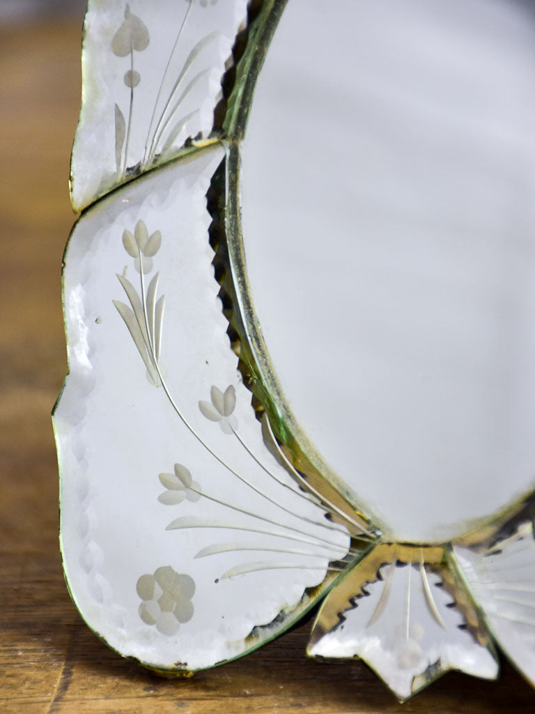 Small antique Venetian style vanity mirror