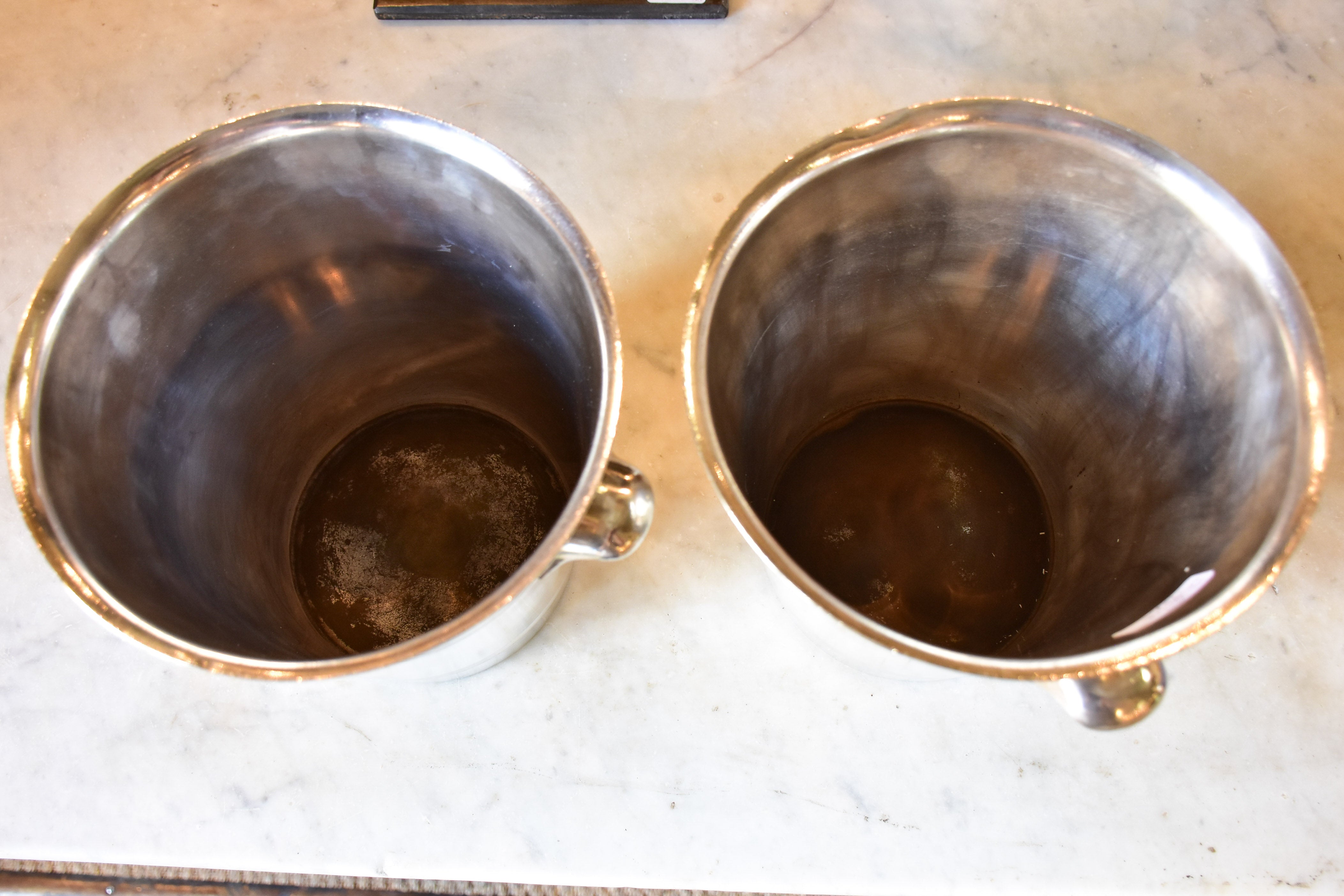 Pair of antique French champagne buckets